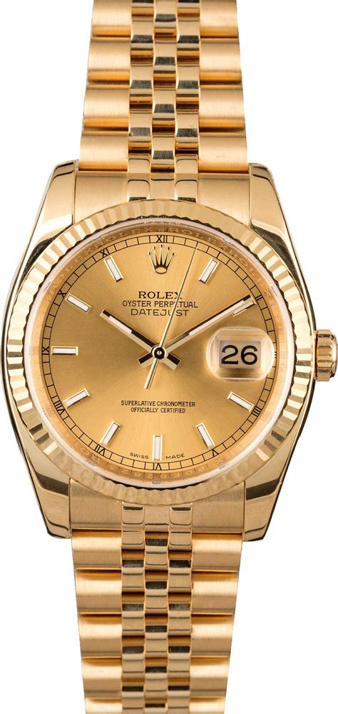 rolex all gold datejust.